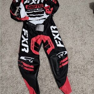 Women's Black and Red Racing Jumpsuit